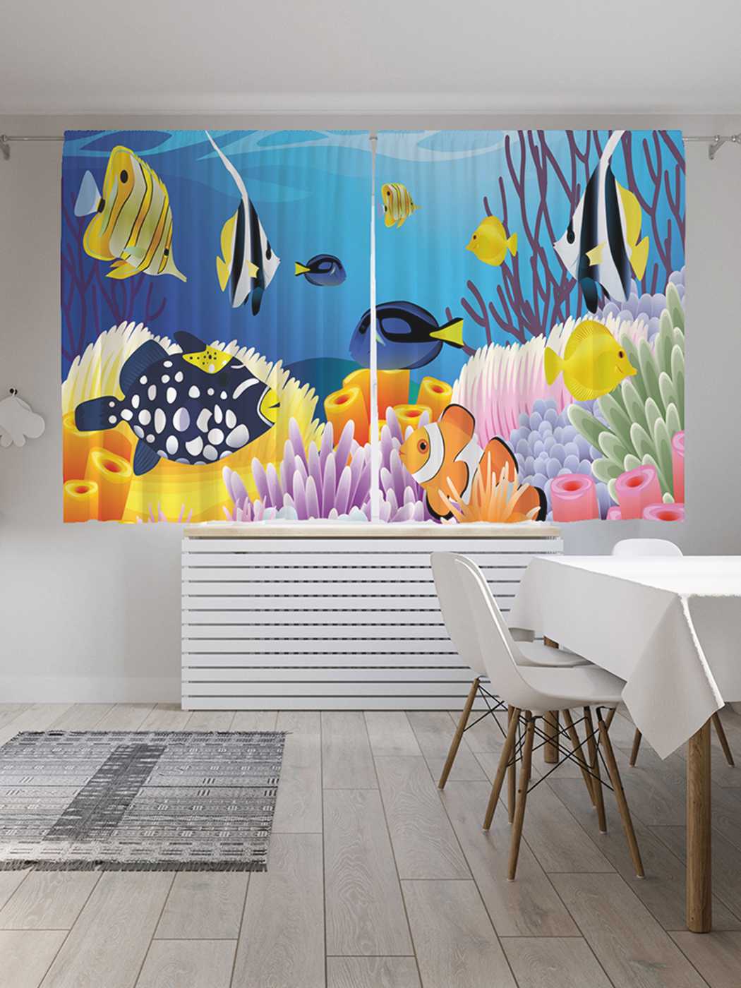 

Классические шторы JoyArty "Морской уют", серия Oxford DeLux, 2 полотна 145x180 см, Морской уют