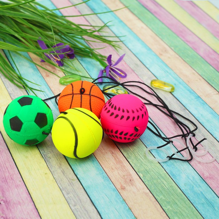 

Мяч мягкий «Спортсмен», на резинке, 4,7 см