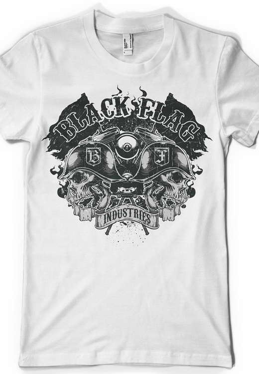 

Футболка унисекс NoBrand CM Black flag Industries белая XXL, Белый, CM Black flag Industries