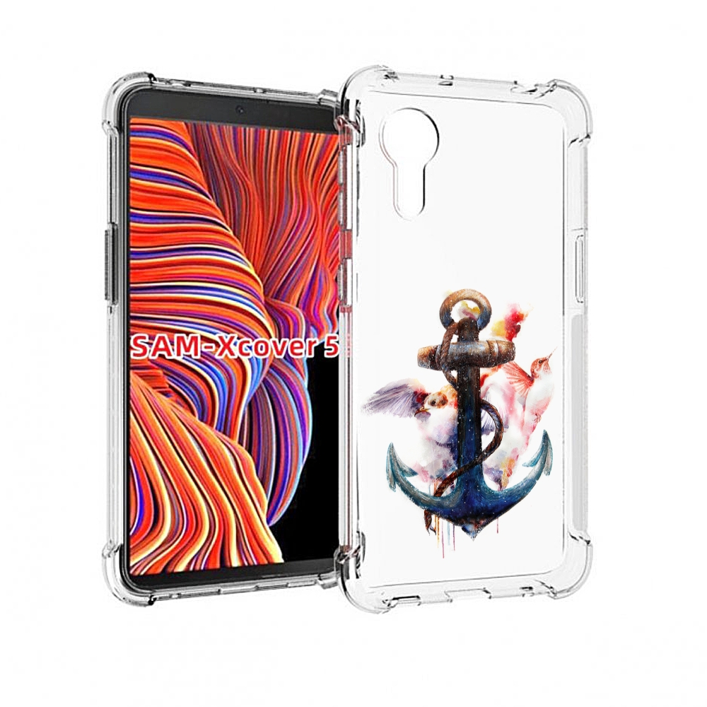 Чехол MyPads якорь с птицами для Samsung Galaxy Xcover 5