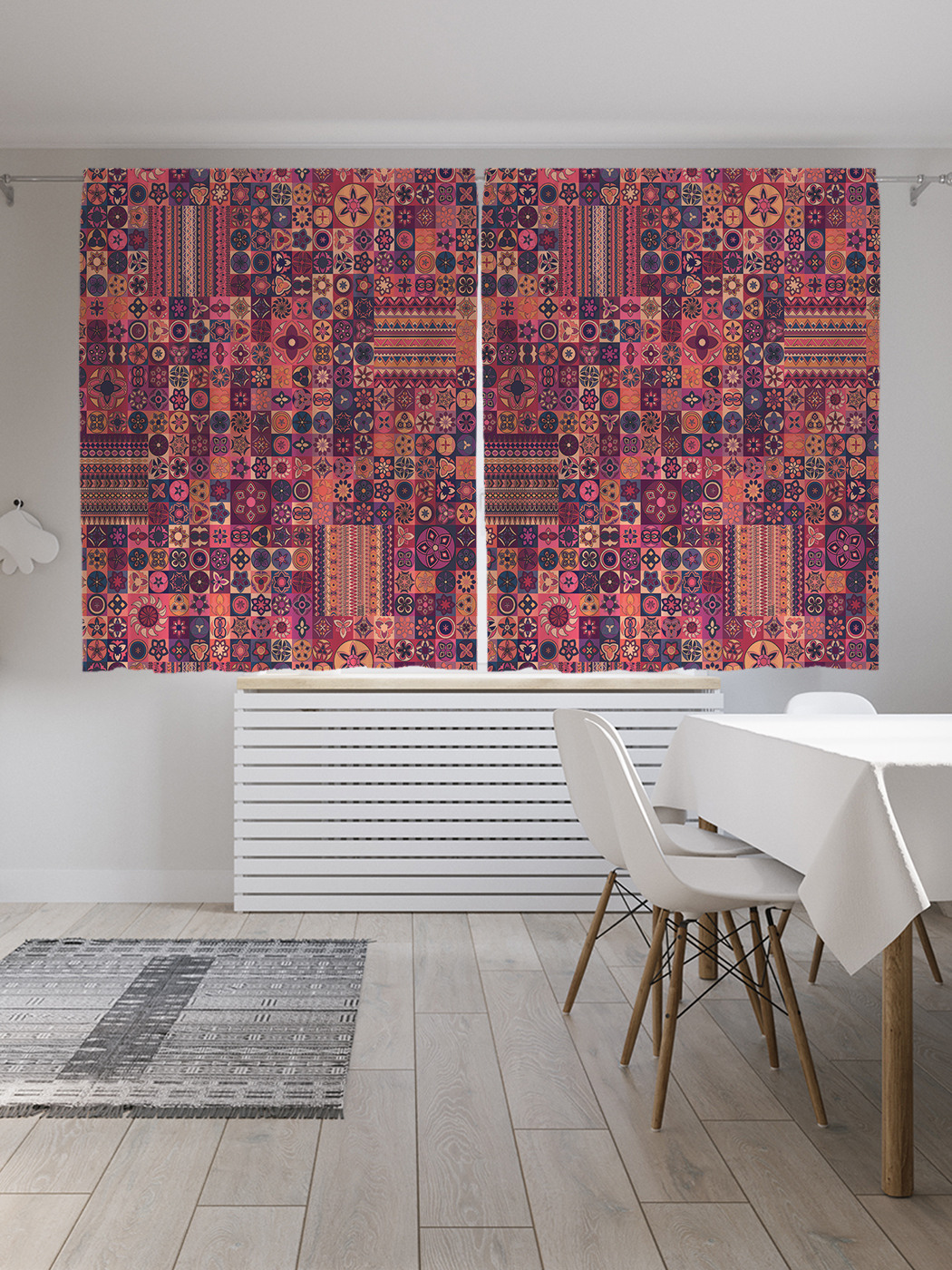 

Шторы JoyArty с фотопечатью "Хаотичность форм" из сатена, 290х180 см, Хаотичность форм