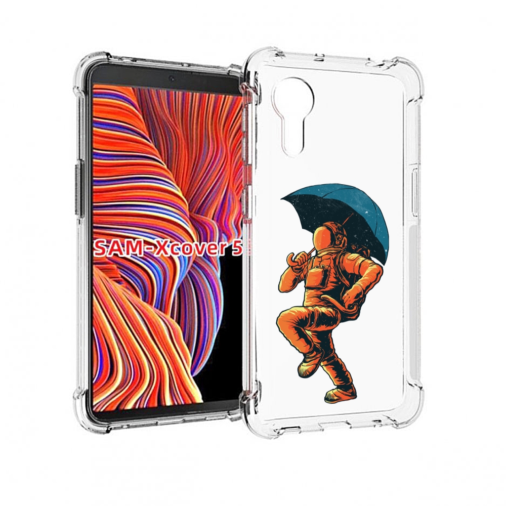 

Чехол MyPads шагающий космонавт с зонтом для Samsung Galaxy Xcover 5, Прозрачный, Tocco