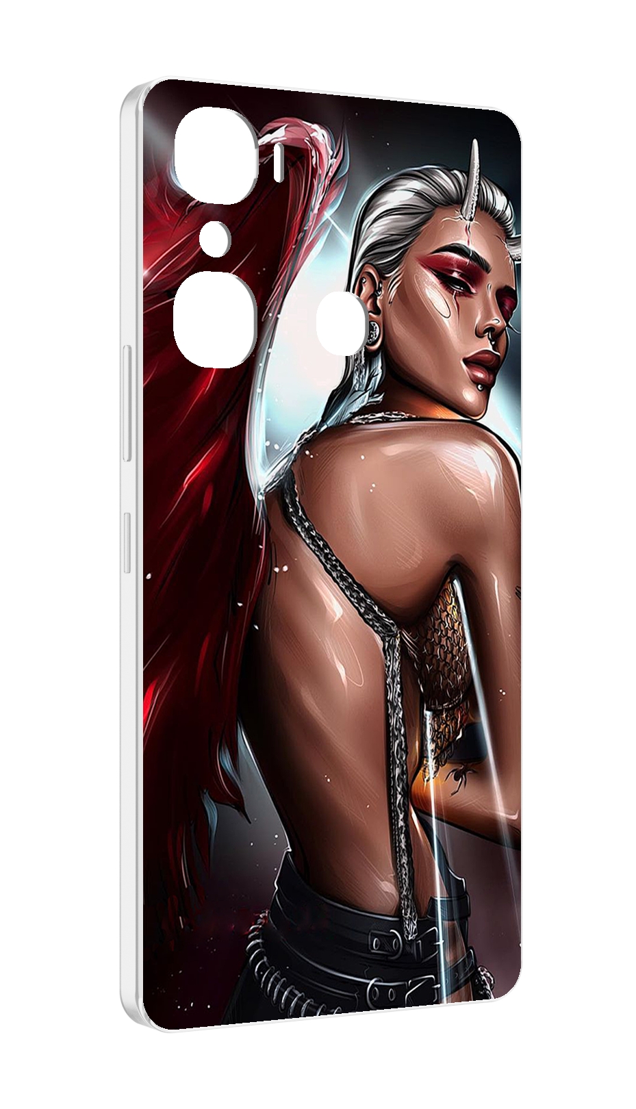 

Чехол MyPads девушка-с-крыльями женский для Infinix Hot 12 Pro, Прозрачный, Tocco