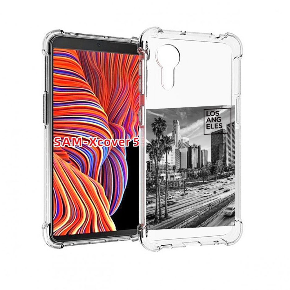 Чехол MyPads черно белый лос анджелес для Samsung Galaxy Xcover 5