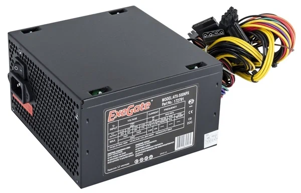 

Блок питания ExeGate 500NPX 550W (EX221638RUS), Черный, 500NPX