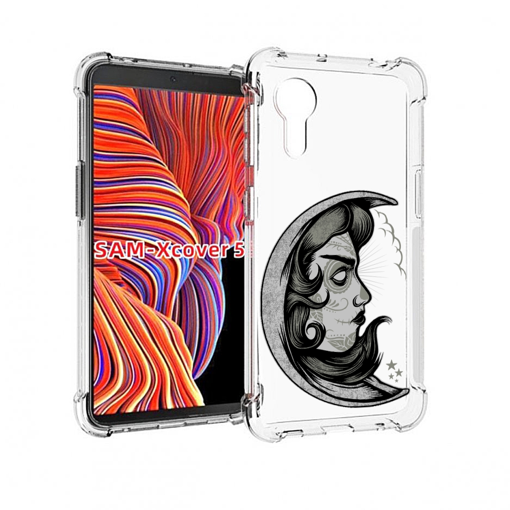 

Чехол MyPads черно белая луна с лицом для Samsung Galaxy Xcover 5, Прозрачный, Tocco