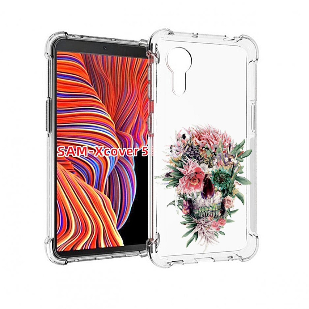 

Чехол MyPads череп из цветов для Samsung Galaxy Xcover 5, Прозрачный, Tocco