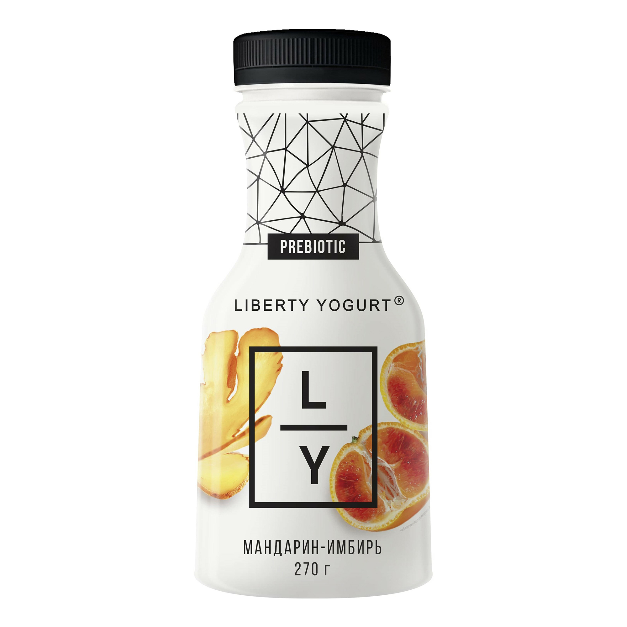 

Йогурт питьевой Liberty мандарин и имбирь 1,5% 270 г