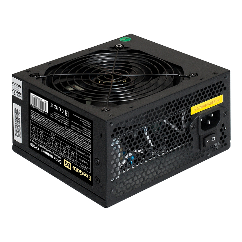 

Блок питания ExeGate XP400 400W 400W (EX219459RUS-PC), Черный, XP400 400W