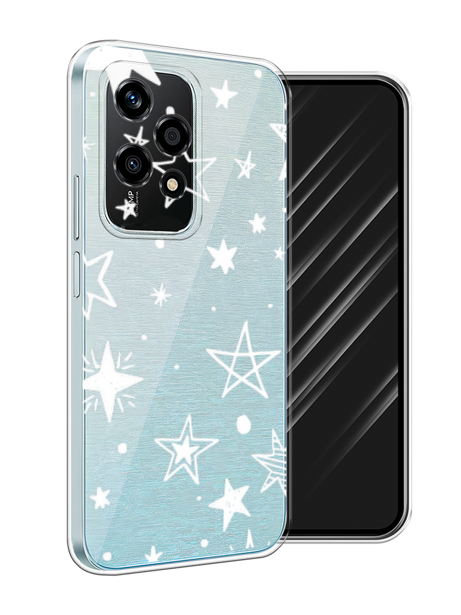 

Чехол Awog на Honor 200 Lite "Звездочки графика белая", Прозрачный;белый, 6124650-1