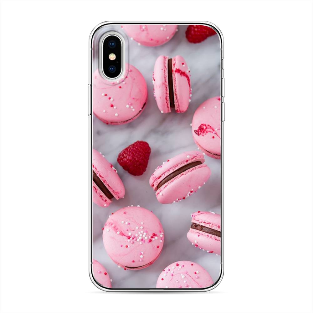 

Чехол Awog на Apple iPhone XS (10S) / Айфон XS (10S) "Макарони с малиной", Разноцветный, 11850-10
