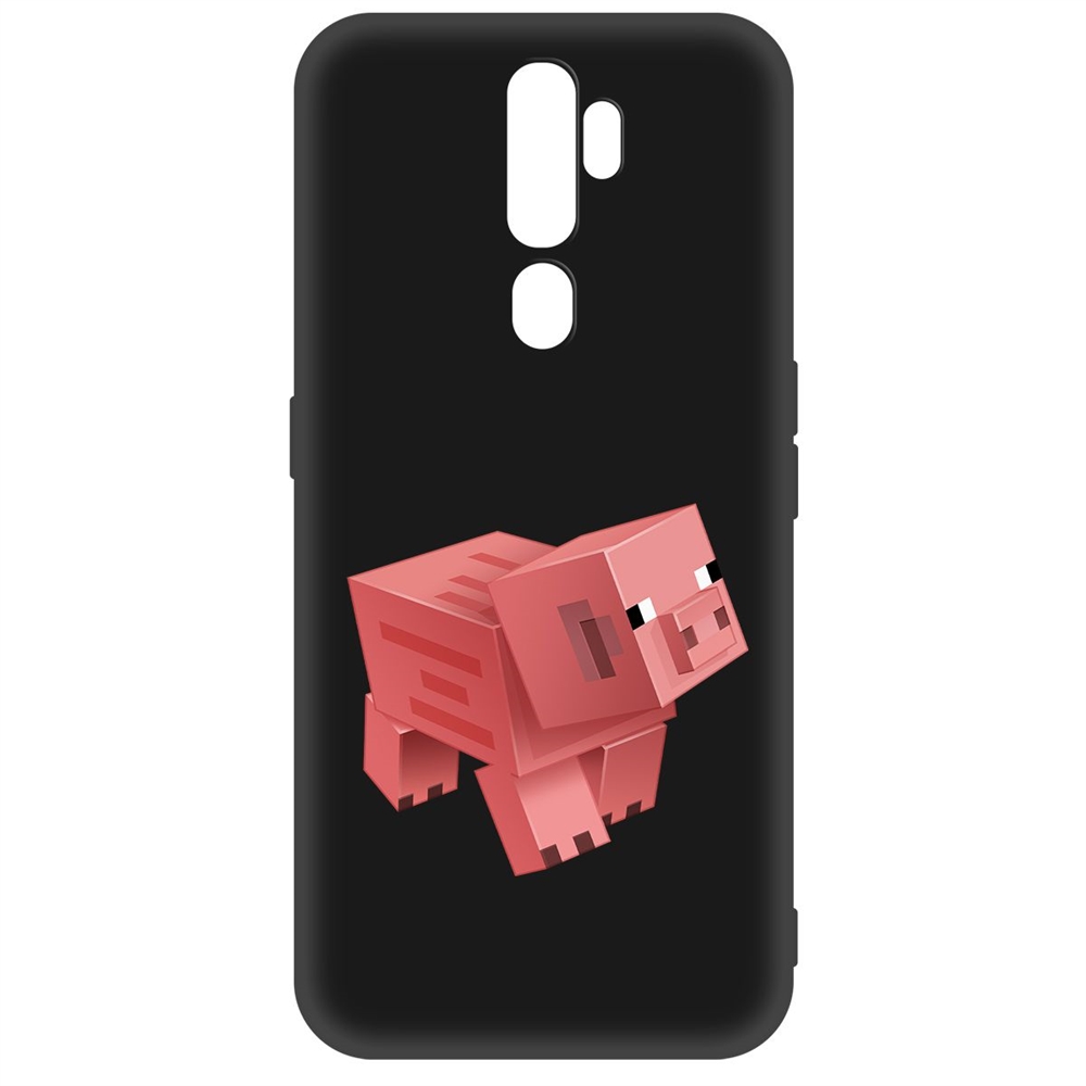Чехол-накладка Krutoff Soft Case Minecraft-Свинка для OPPO A5 2020 /A9 2020 черный