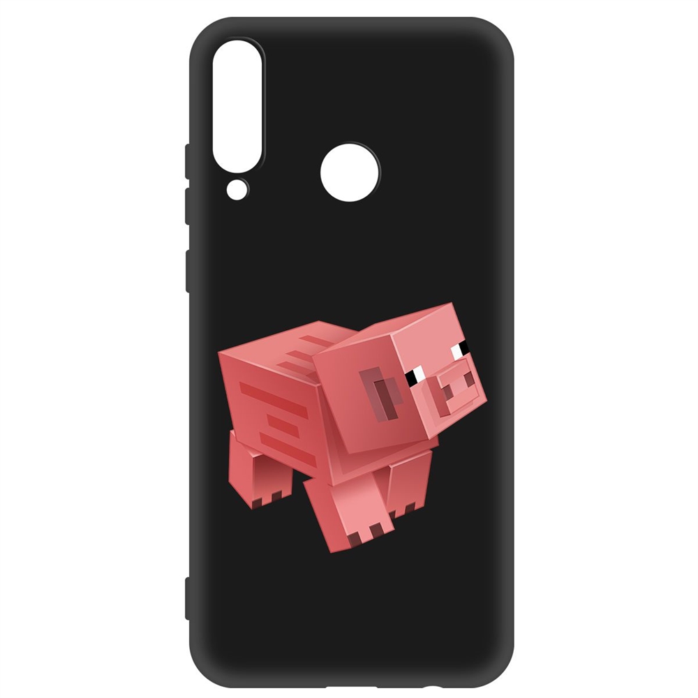 Чехол-накладка Krutoff Soft Case Minecraft-Свинка для Huawei Y6p черный