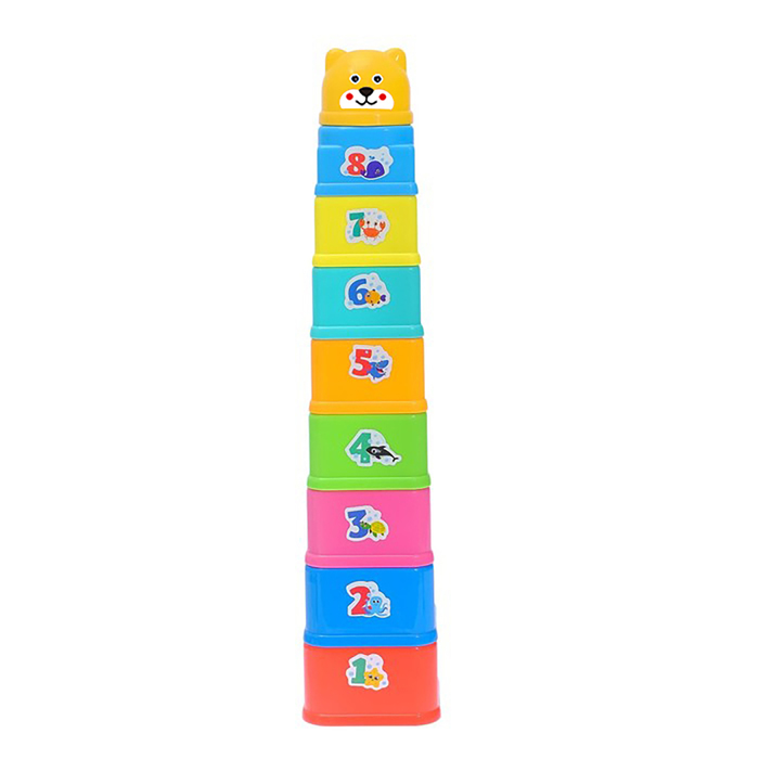 фото Развивающая игрушка «пирамидка-стаканчики: море», 9 предметов забияка