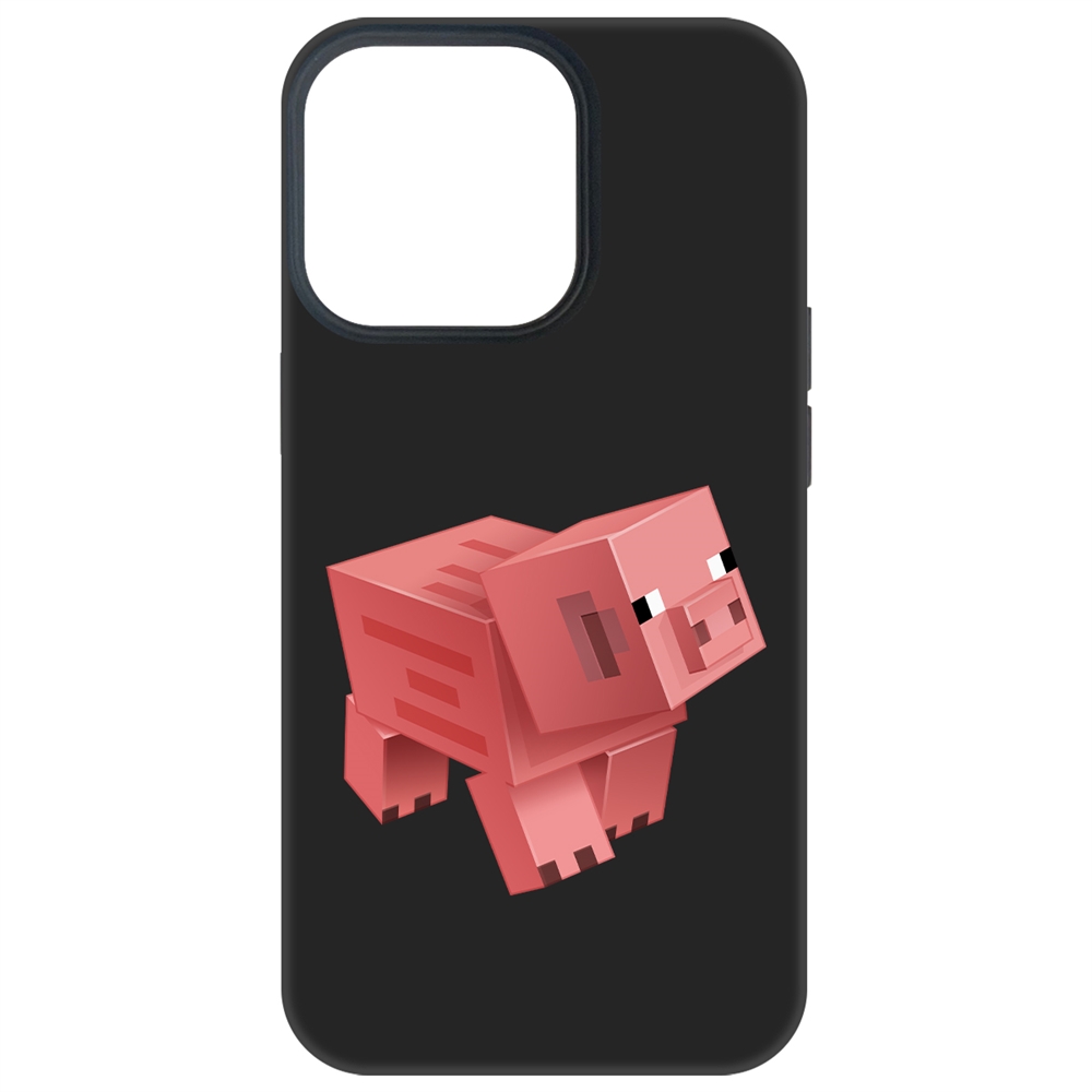 

Чехол-накладка Krutoff Soft Case Minecraft-Свинка для iPhone 13 Pro черный