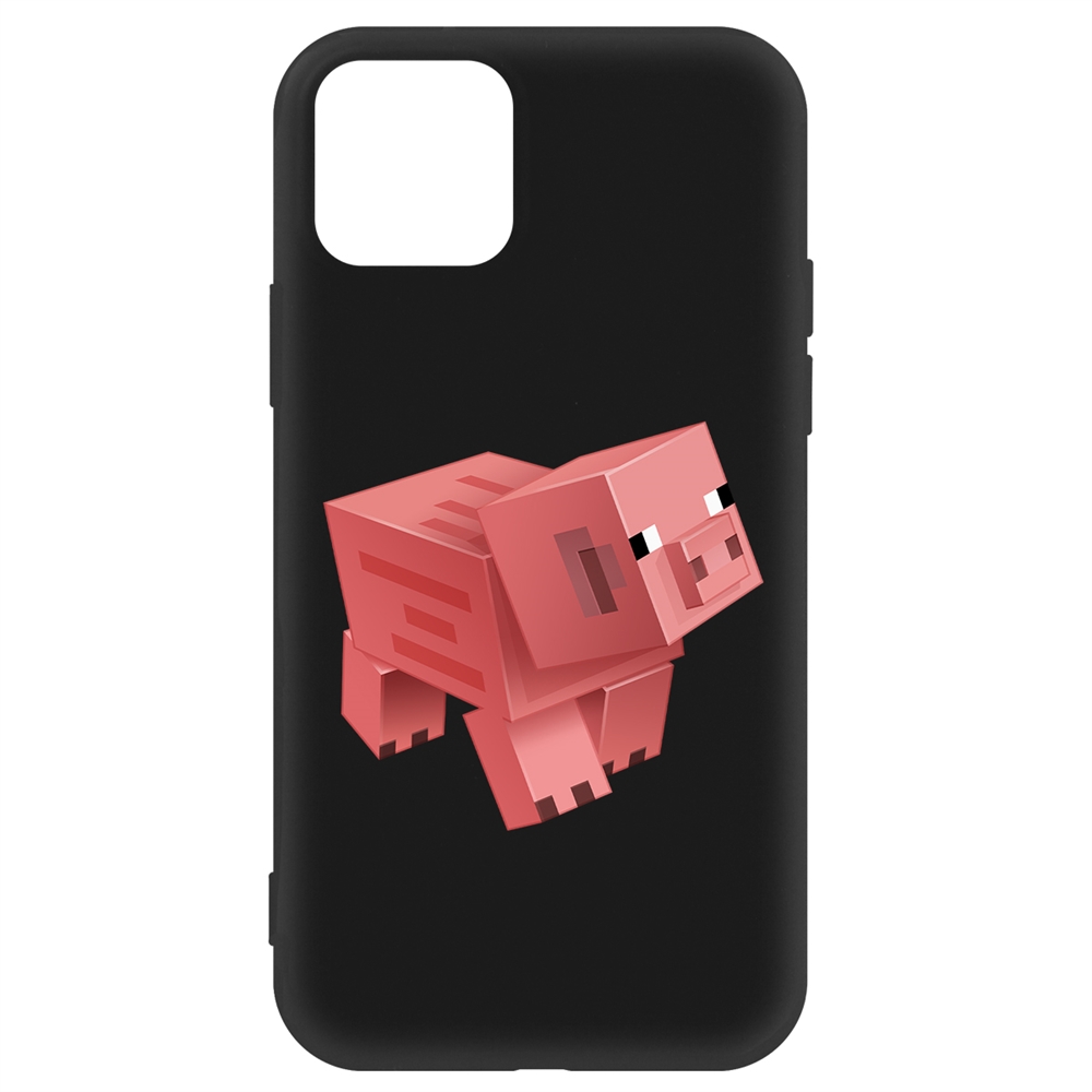 

Чехол-накладка Krutoff Soft Case Minecraft-Свинка для iPhone 12 Pro Max черный