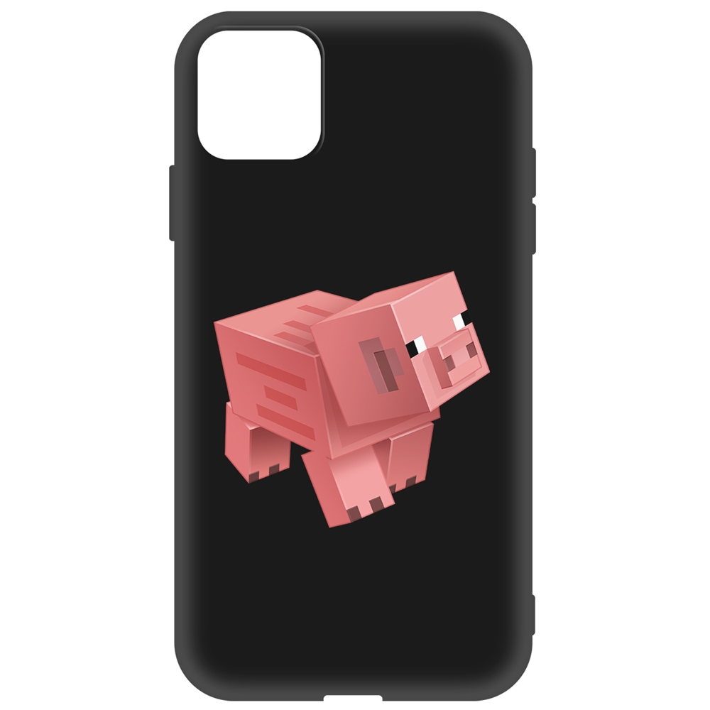 

Чехол-накладка Krutoff Soft Case Minecraft-Свинка для iPhone 11 черный