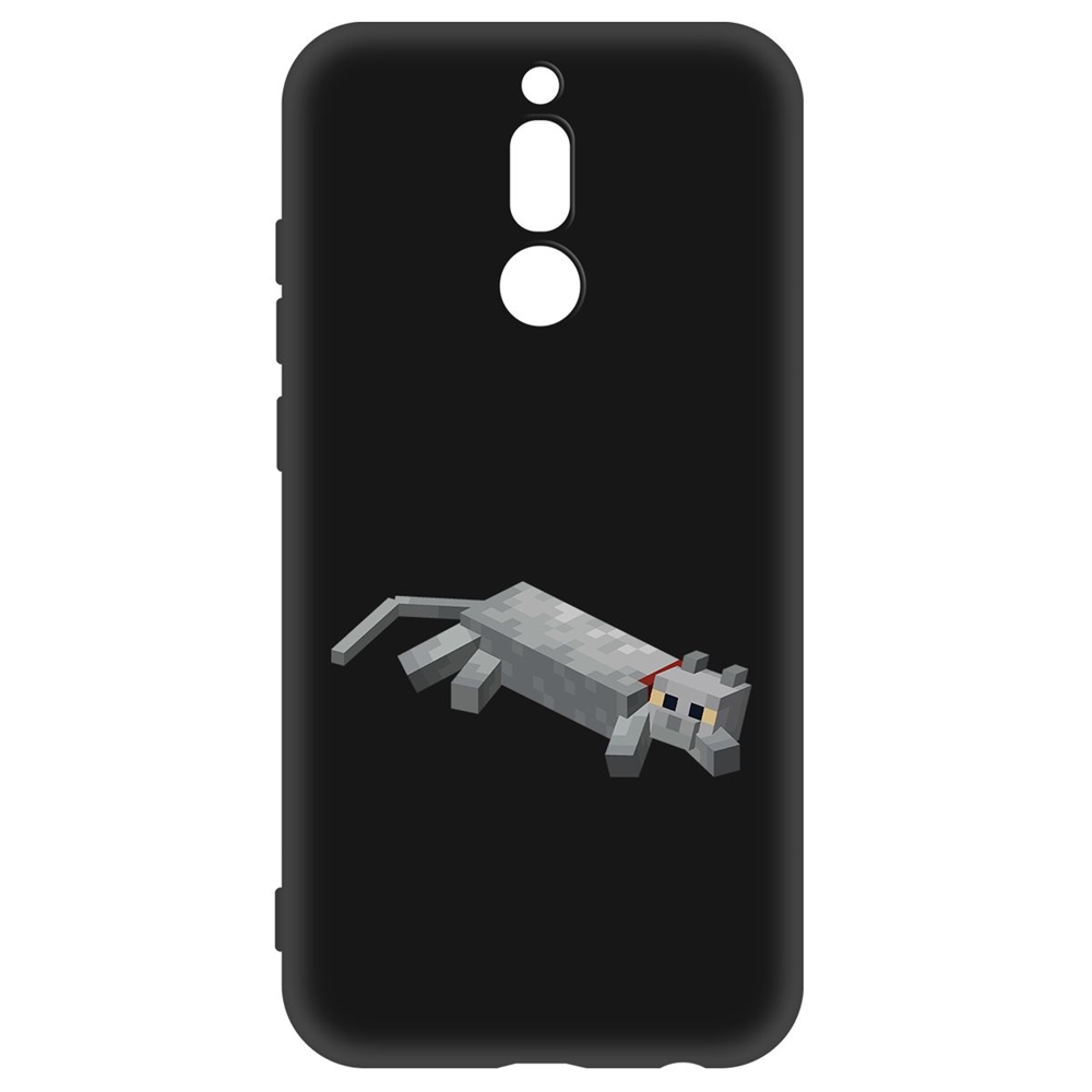 Чехол-накладка Krutoff Soft Case Minecraft-Кошка для Xiaomi Redmi 8 черный