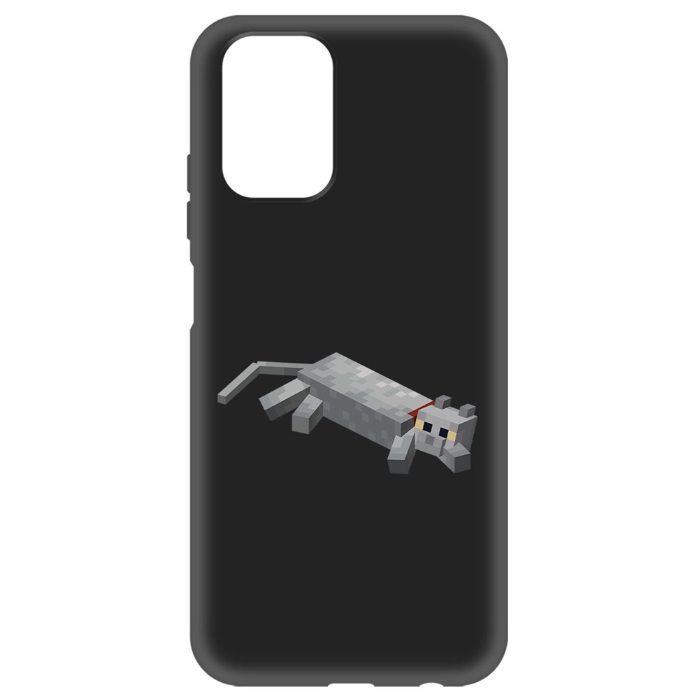

Чехол-накладка Krutoff Soft Case Minecraft-Кошка для Xiaomi Redmi 10 черный