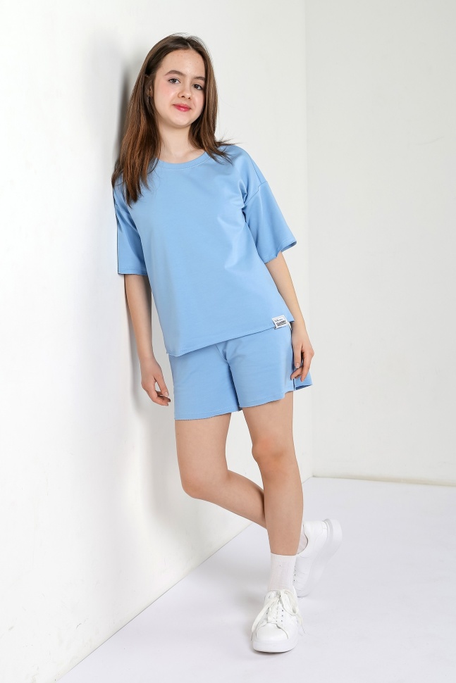 Пижама детская Violeta Миа-6, голубой, 158