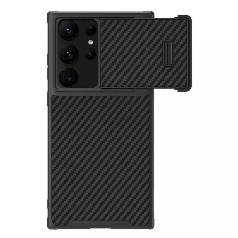 

Чехол Nillkin Synthetic fiber S Case с защитой камеры для Samsung Galaxy S23 Ultra, черный, Synthetic fiber S Case