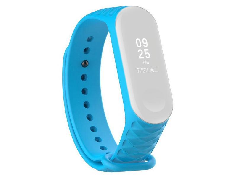 

Ремешок Activ для Xiaomi Mi Band 4/Mi Band 3 Silicone Рельеф Light Blue 90378, 90378
