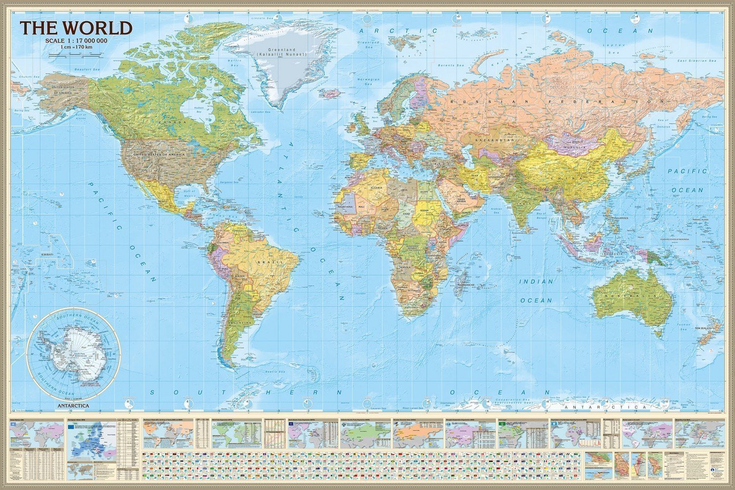 фото Политическая карта мира на английском языке, 1:17м globusoff