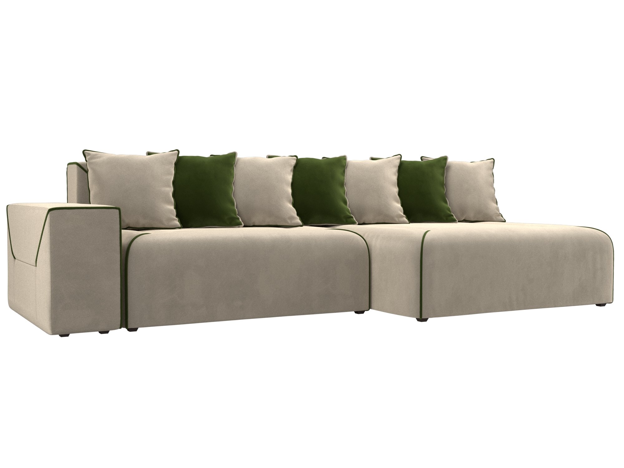 

Диван угловой Хит Диванов Кёльн правый микровельвет, тик-так, бежевый, 10024155