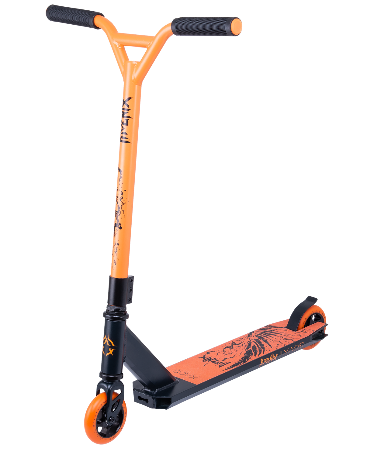 Без упаковки самокат трюковый Xaos Phoenix Black 100 мм