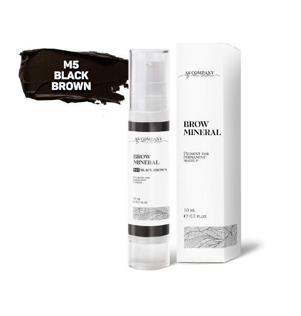 

M5 Black Brown 10ml, Brow Mineral (пигмент для бровей) TM AS-Company