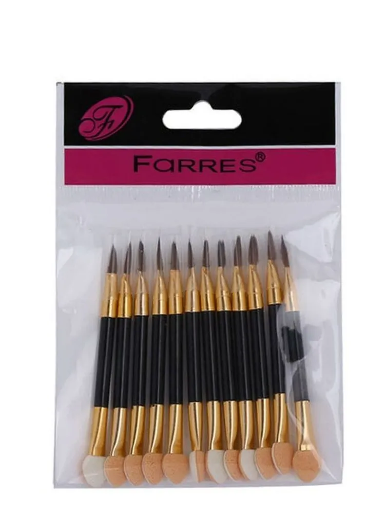 

Аппликатор для теней Farres cosmetics с кистью 10 штук артикул АР-3