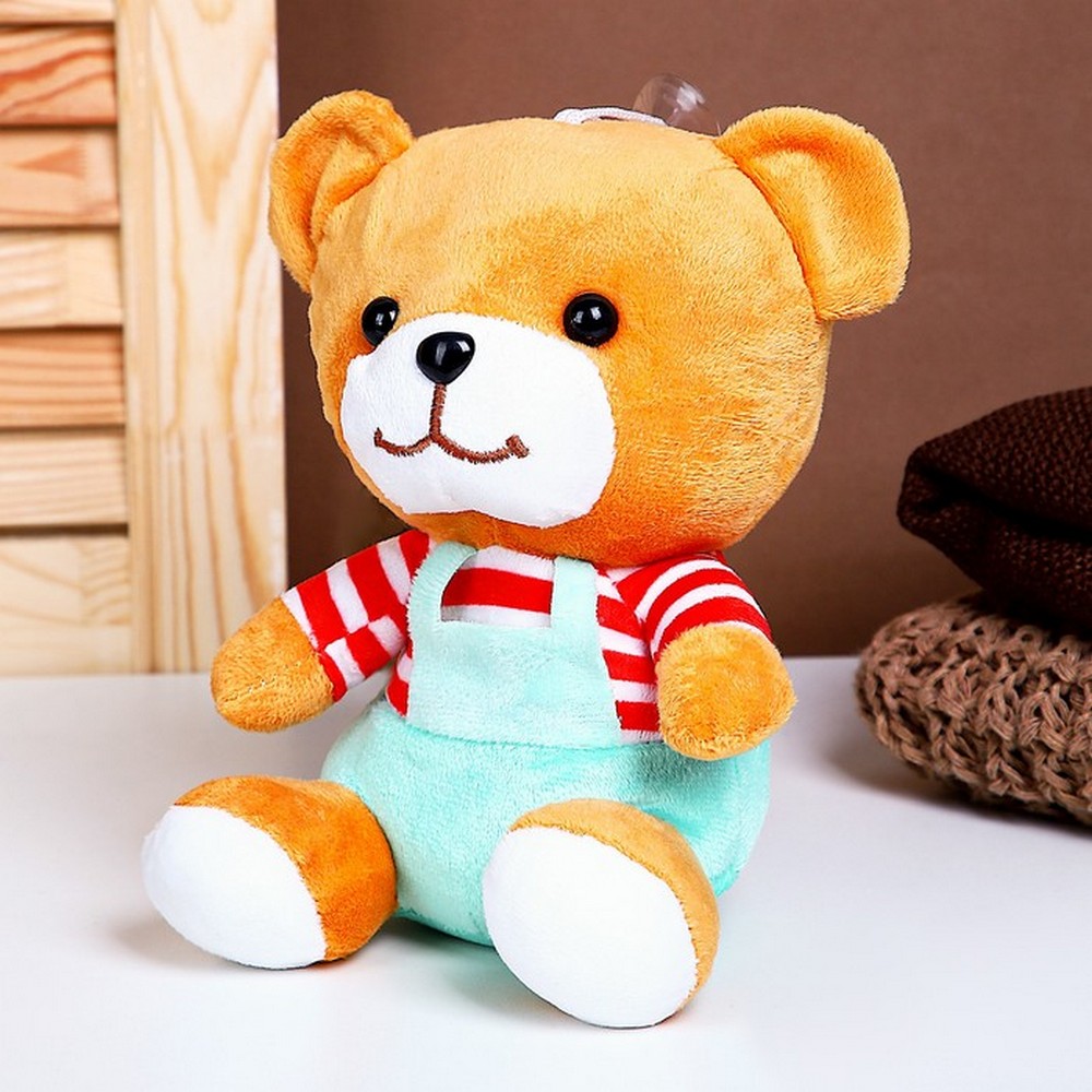 

Мягкая игрушка Мишка, в комбинезоне, 20 см, Коричневый, Мягкая игрушка