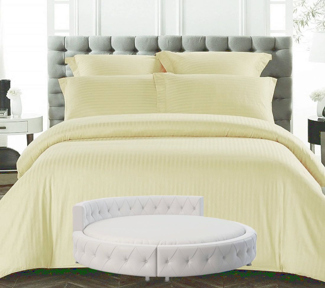 

Простыня Maktex круглая из страйп-сатина на резинке 220x220x20 Шампань 1х1, круглая из страйп сатина на резинке 140 - Асфальт 1х1