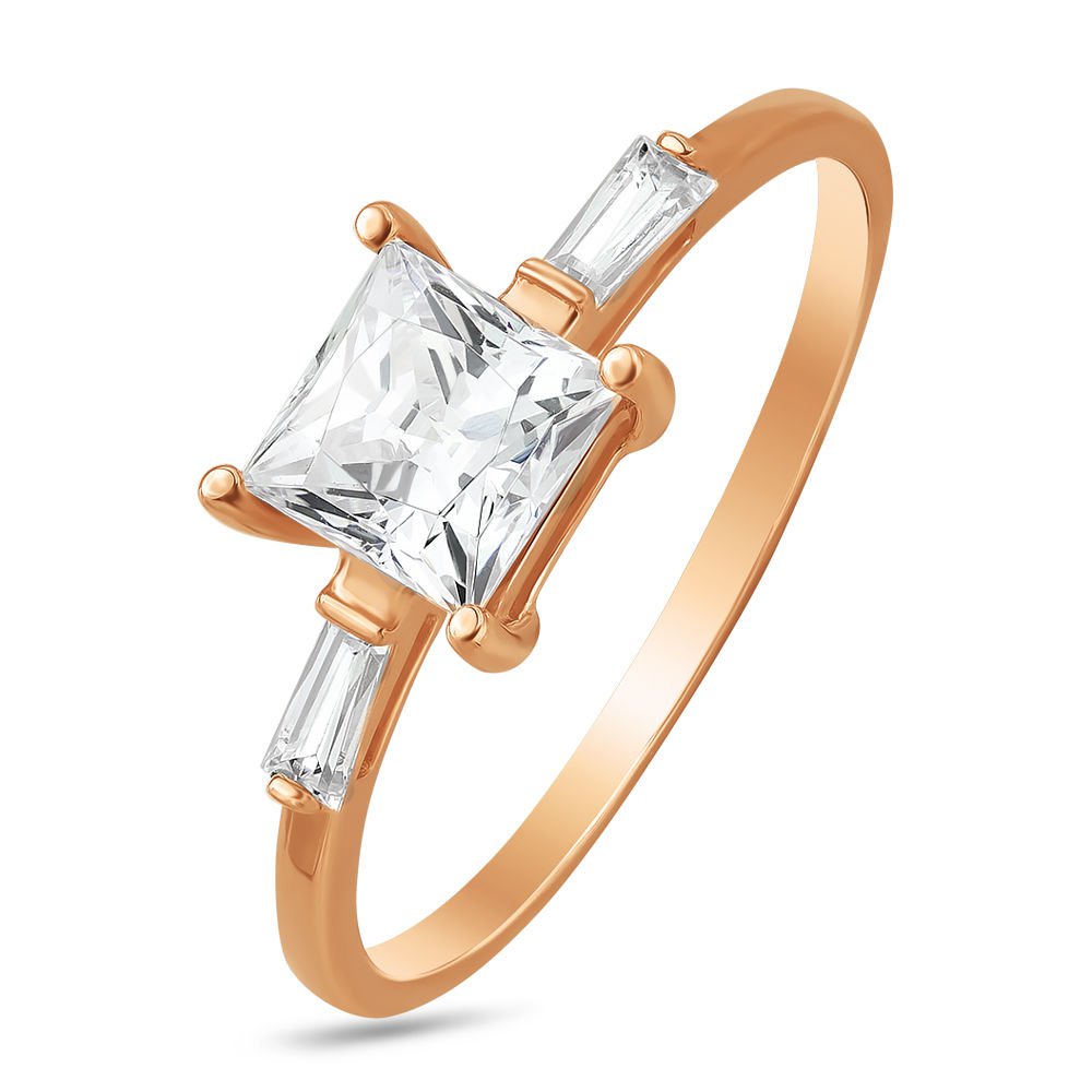 Кольцо женское из красного золота с кристаллами cваровски 585Gold 301009435, р. 18,5
