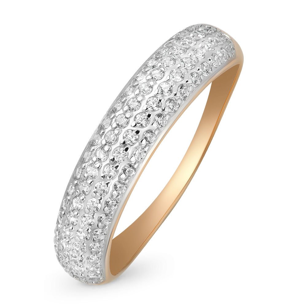 

Кольцо женское из красного золота с кристаллами cваровски 585Gold 301009428, р, 301009428