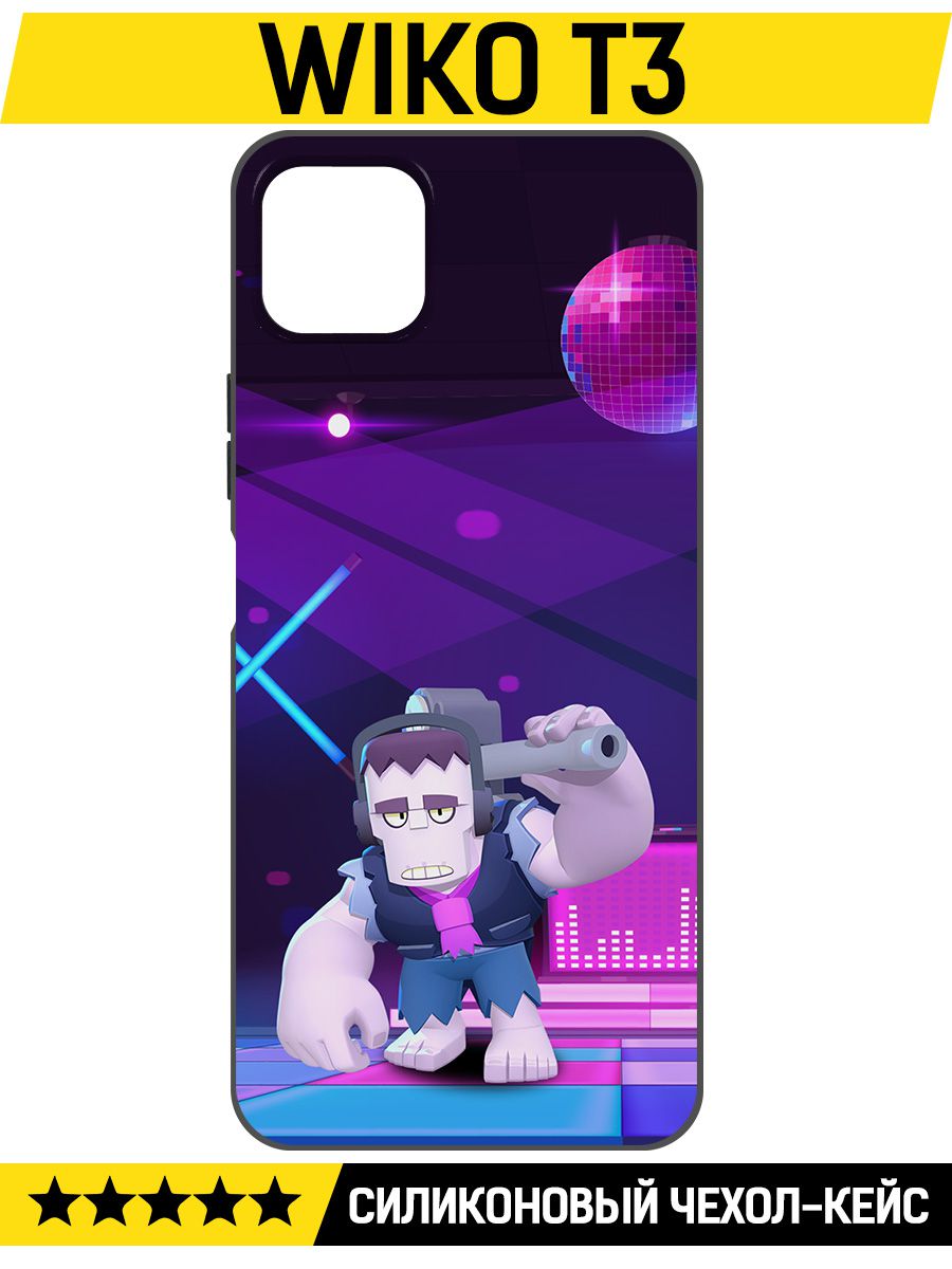 

Чехол-накладка Софт Brawl Stars - Фрэнк для Wiko T3, Черный