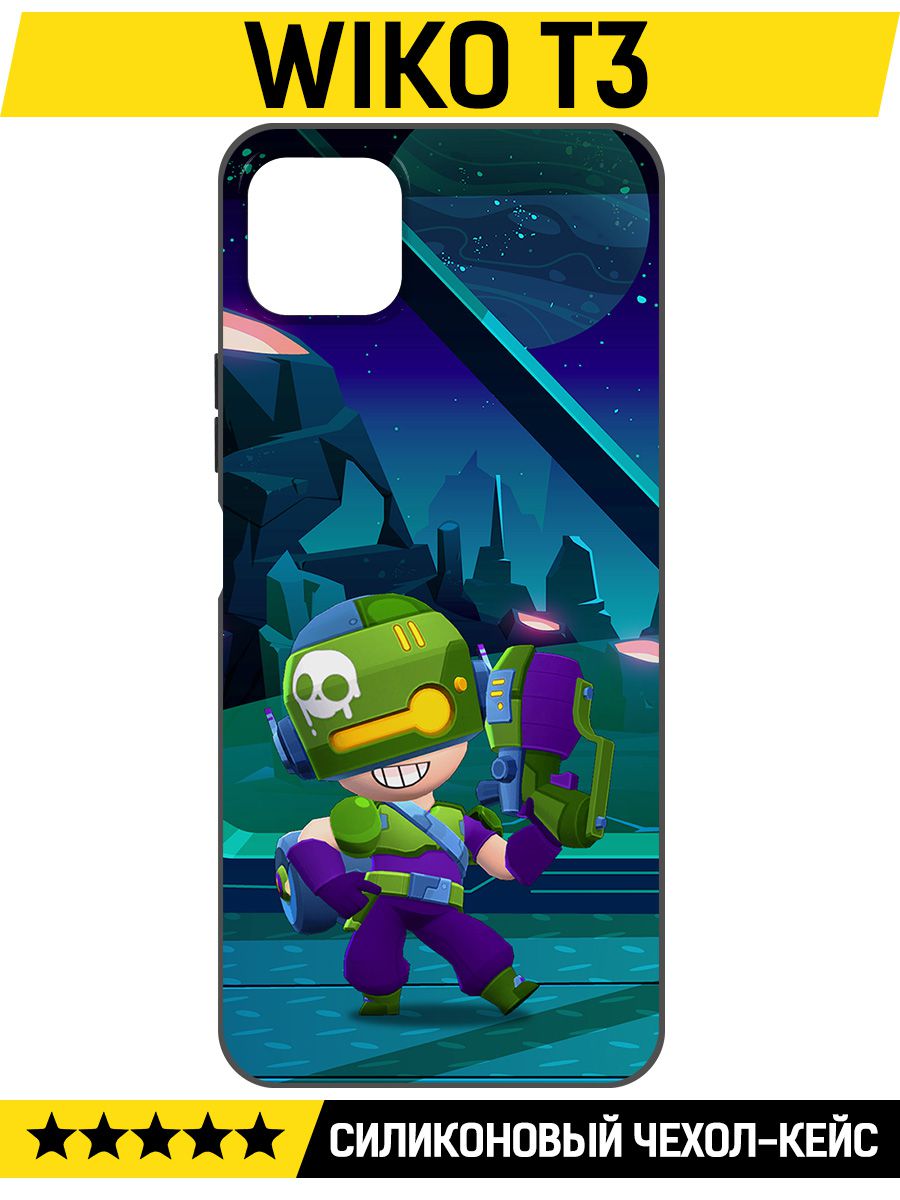 

Чехол-накладка Софт Brawl Stars - Контрабандистка Пенни для Wiko T3, Черный