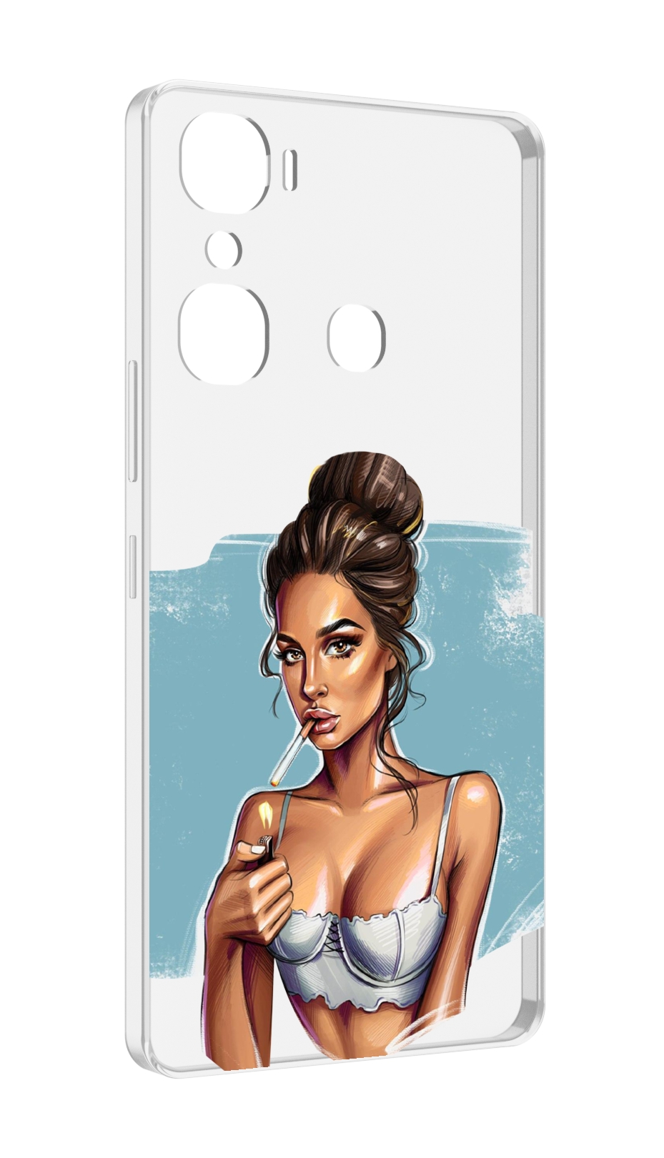 

Чехол MyPads девушка-с-зажигалкой для Infinix Hot 12 Pro, Прозрачный, Tocco