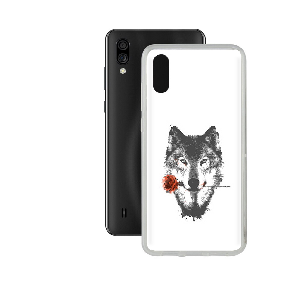 

Чехол MyPads Tocco для ZTE Blade A5 (2020) волк с розой (PT226944.454.270), Прозрачный, Tocco