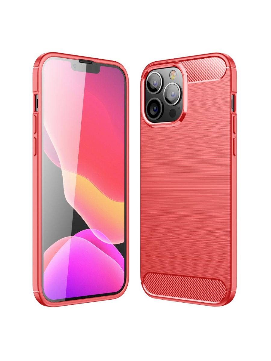 

Чехол Carbon для смартфона iPhone 13 Pro Max Красный