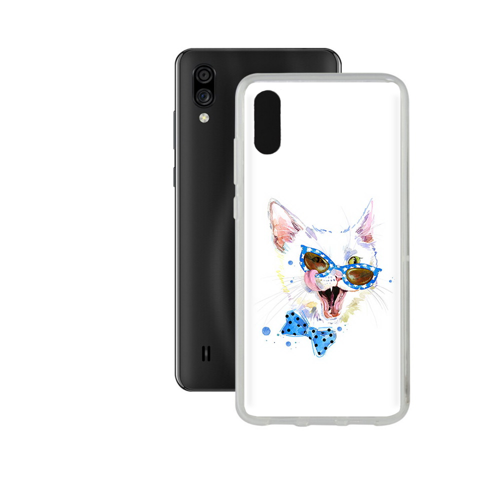 

Чехол MyPads Tocco для ZTE Blade A5 (2020) белый кот (PT226944.454.229), Прозрачный, Tocco
