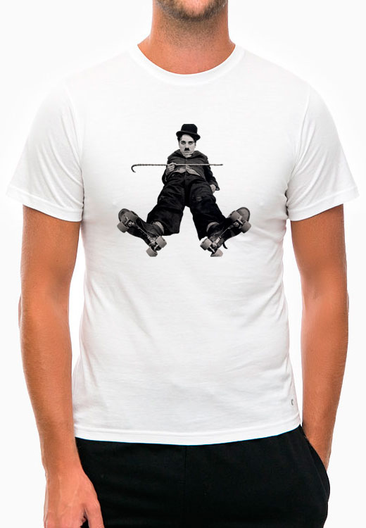 

Футболка унисекс NoBrand Charlie Chaplin Roller белая XXXXL, Белый, Charlie Chaplin Roller