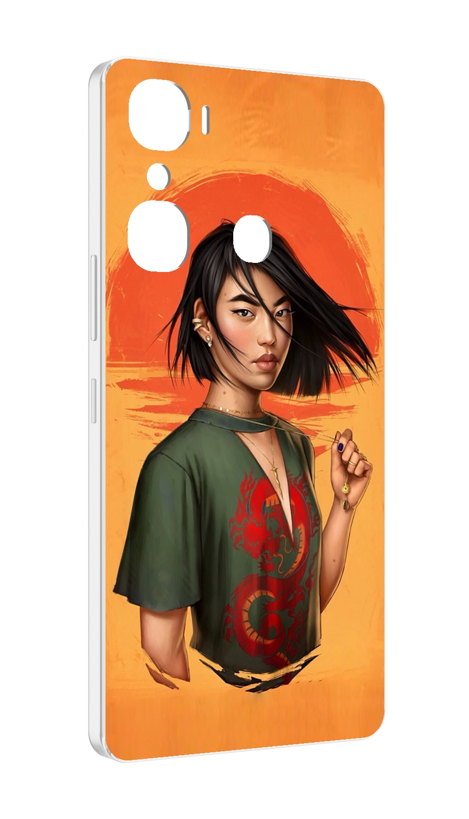 

Чехол MyPads девушка-в-оранжевом-фоне женский для Infinix Hot 12 Pro, Прозрачный, Tocco