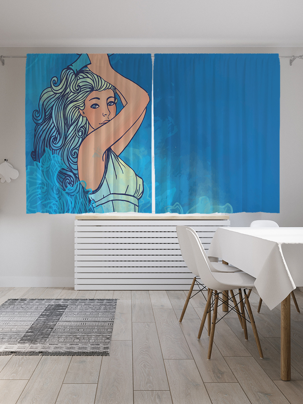 

Шторы JoyArty с фотопечатью "Девушка с кувшином" из сатена, 290х180 см, Девушка с кувшином