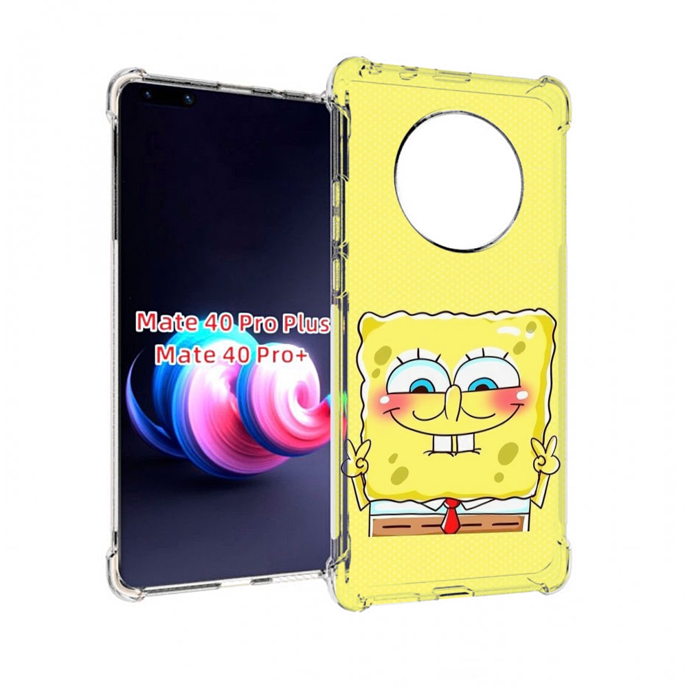 

Чехол MyPads довольный милый спанчбоб для Huawei Mate 40 Pro+ Plus, Прозрачный, Tocco