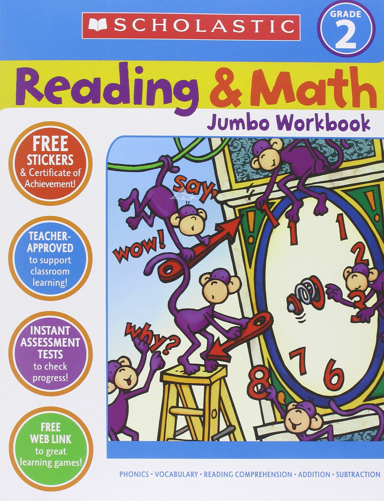 

Книга Reading & Math Jumbo Workbook: Grade 2