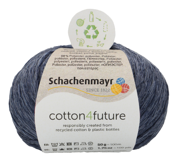 

Пряжа Schachenmayr 9807377 Сotton4future (00052, denim), Сotton4future