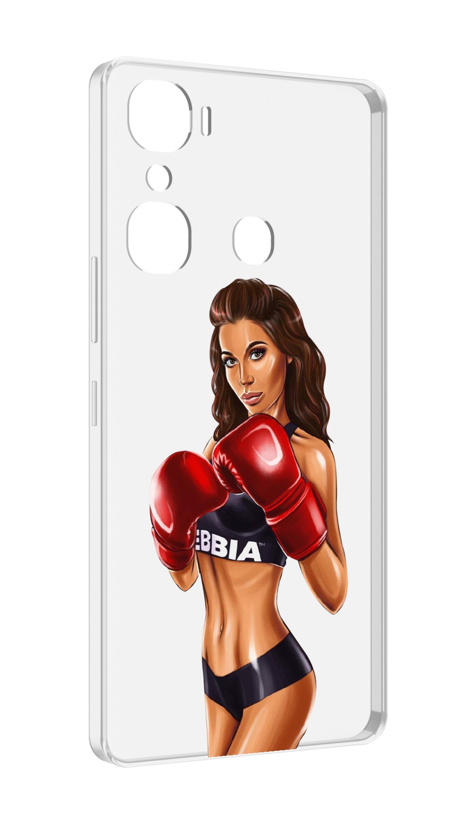 

Чехол MyPads девушка-в-боксерских-перчатках женский для Infinix Hot 12 Pro, Прозрачный, Tocco