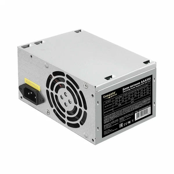 

Блок питания ExeGate AAA350 350W (ES259589RUS), Серебристый, AAA350