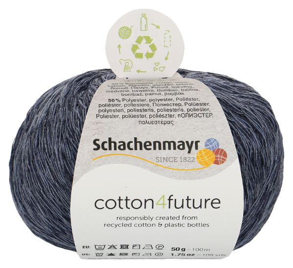 

Пряжа Schachenmayr 9807377 Сotton4future (00050, Indigo), Сotton4future